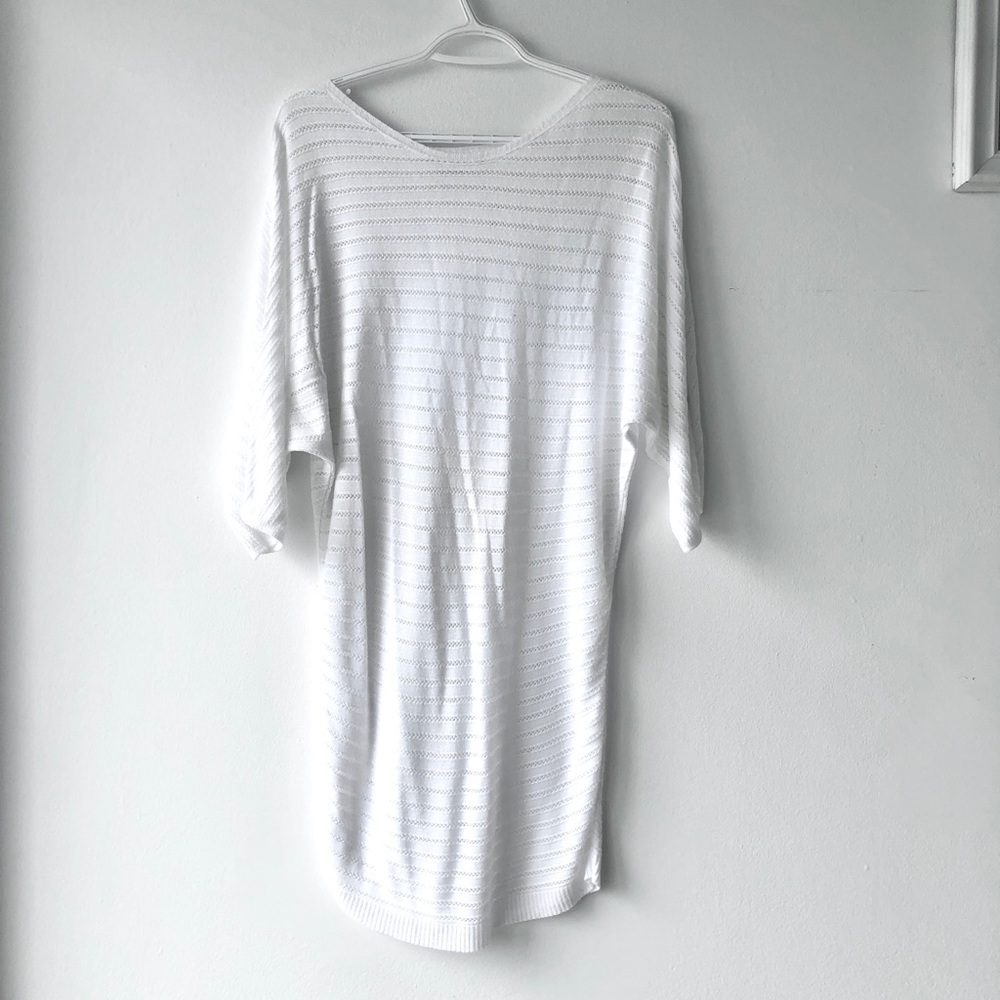 Tunic with dolman sleeves